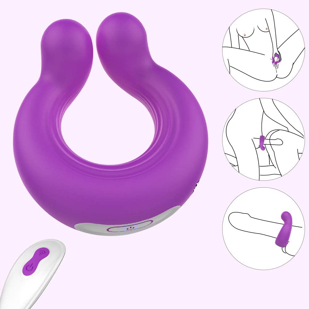 Wholesale Amazom 2021 HotU-shaped Cock Ring Vibration