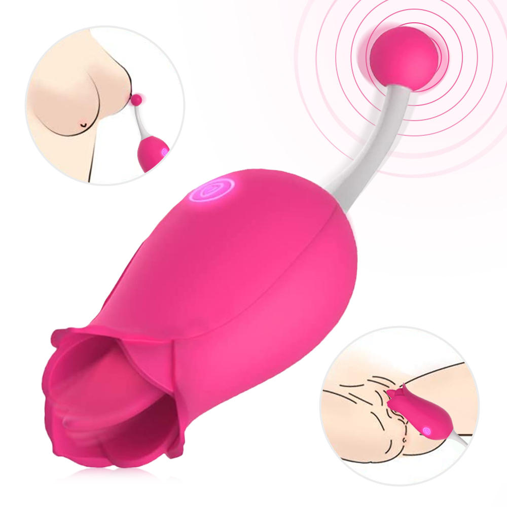 2021 Amazon hot sale Rose Licking Tongue Vibrator