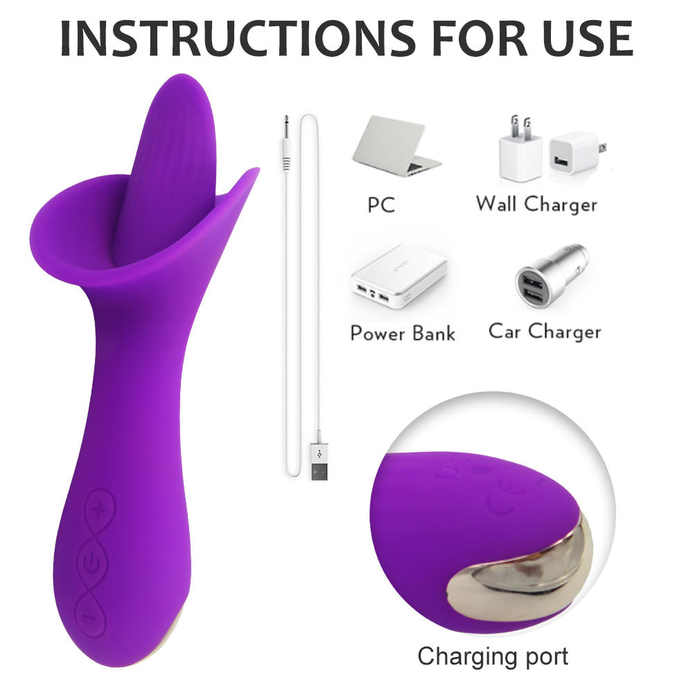 Amazon Tongue Clitoris Massage Silicone Sex Toys G Spot Vibrator Adult Sex Toys Female (3)