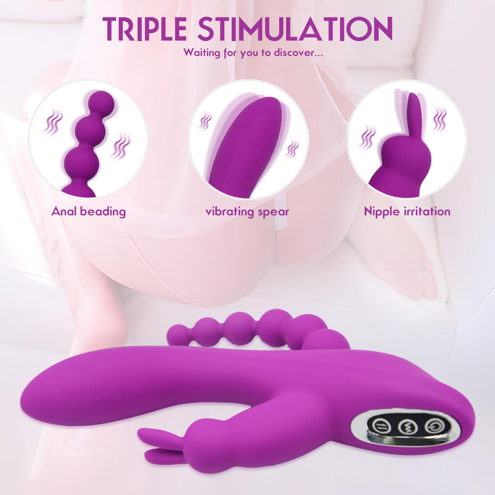 Hot Selling Amazon Silicone Dildo 7 Speeds Vibration Vibrating Dildo Rabbit Vibrator Dildo Vagina Toys Sex Adult Sex Toys (2)