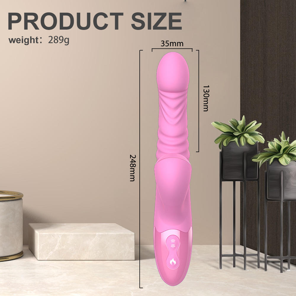 Rechargeable dildo 12 Vibrations Dual Stimulation Clitoris G-Spot Silicone Rabbit Vibrator,Tongue Clitoral Licking Vibrator (8)