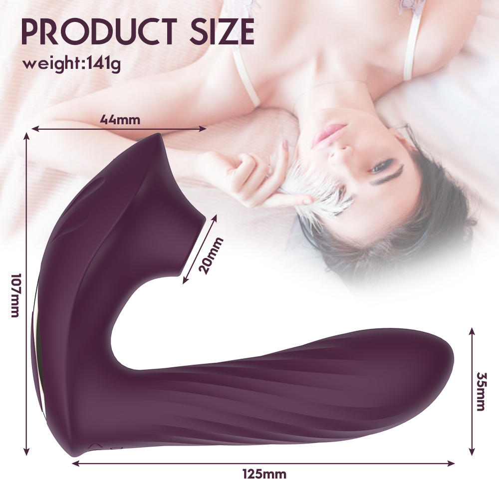 Wearable Butterfly Dildo Vibrator Adult Sex Toys for Women G Spot Clitoris Stimulator sucking and sucker vibrator (8)