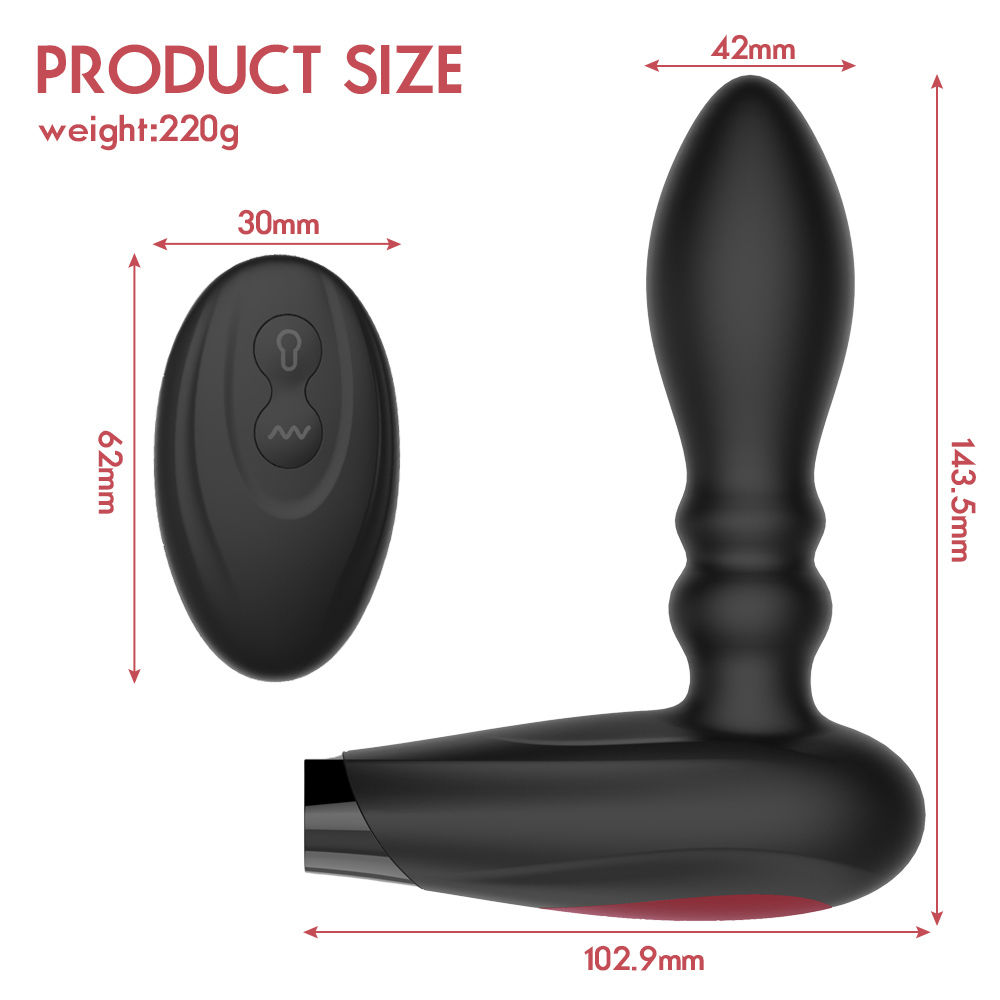 Wireless Remote Control Male Prostate Massager Vibrator 10 Speed Vibrating Anal Inflatable Expansion Butt Plug Sex Toys For Men (7)
