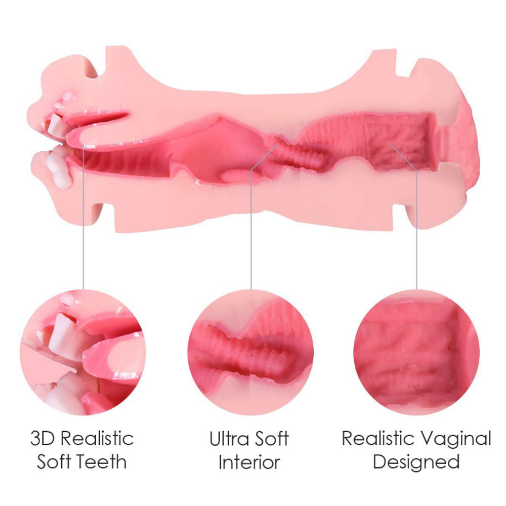 deep throat Mouth artificial vagina pussy adult male masturbator sex toys for men masturbating (4)