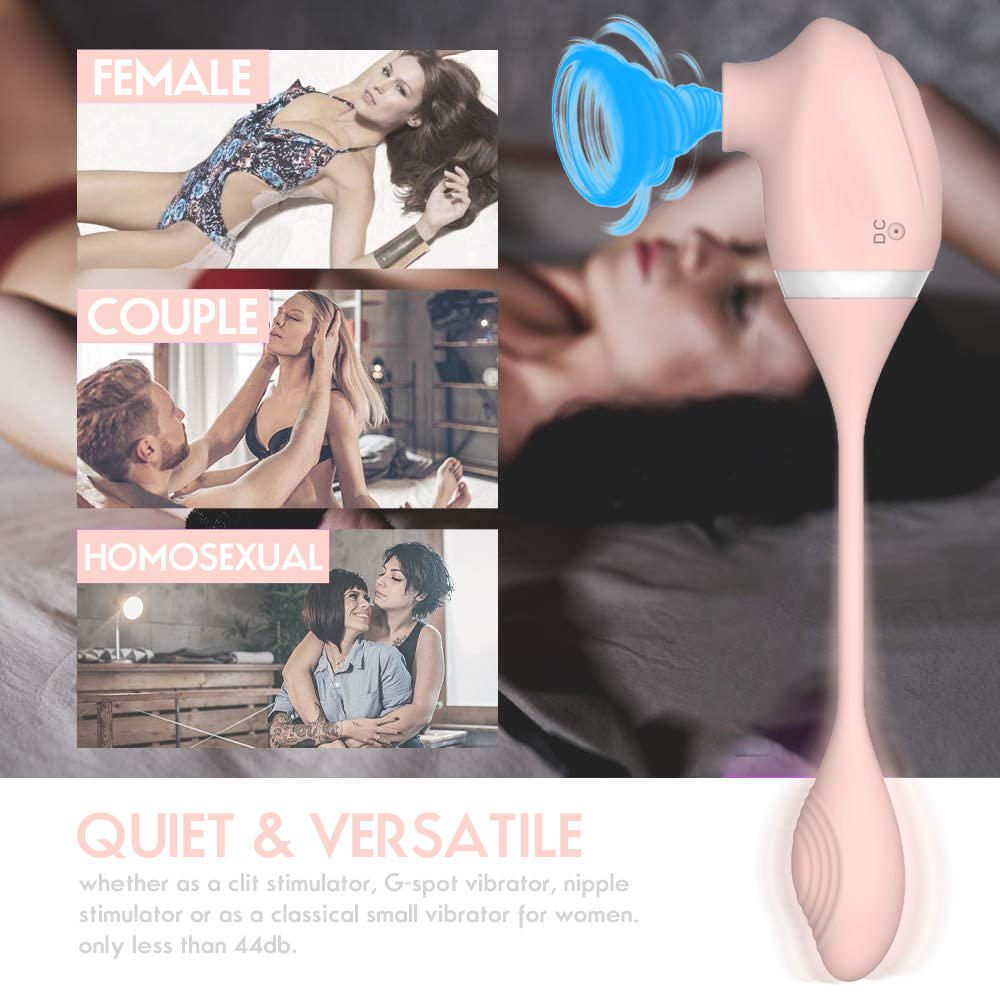 licking vibrator Clit Sucker G spot Stimulator 2 in 1