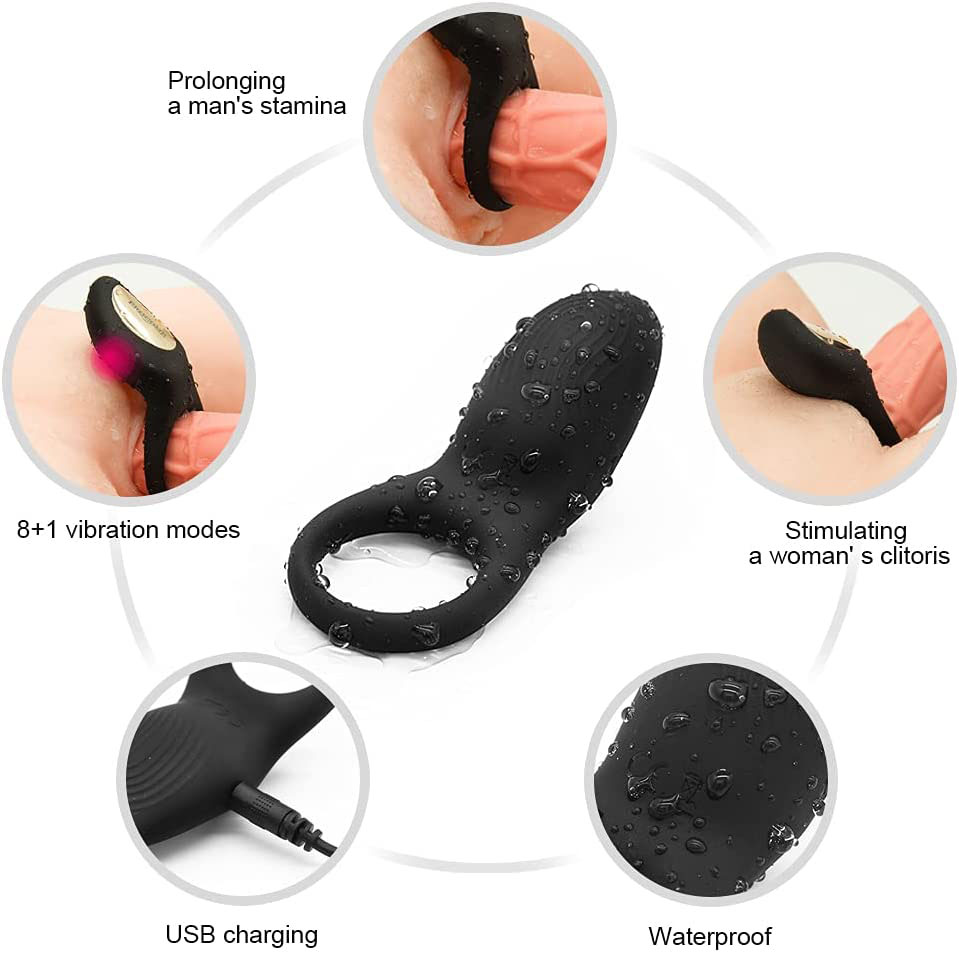 silicone penis ring mens vibrating rabbit sex toys cock penis ring for men, adult sex toys for woman (5)